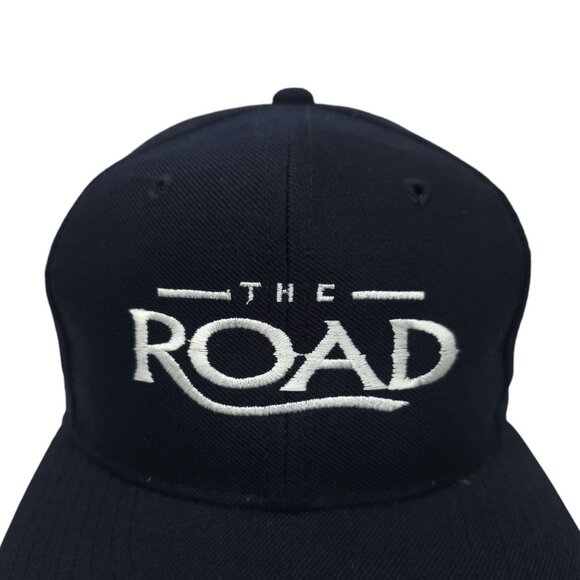 The Road Embroidered Snapback Cap Trucker Baseball Hat Yupoong Wool Blend Blue - Picture 7 of 13